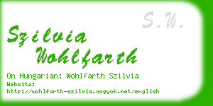 szilvia wohlfarth business card